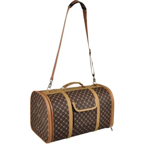 Flamingo Hondentas Zoey - Zwart/Oranje - 45 x 26 x 26 cm