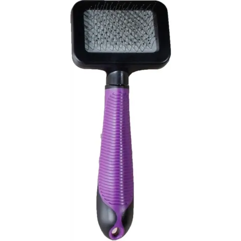 Flamingo Slicker Borstel Kat - Paars - 7 x 4 x 17.5 cm