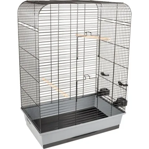 Flamingo - Vogelkooi Marja - Grijs/ Zwart - 54 x 34 x 75 cm