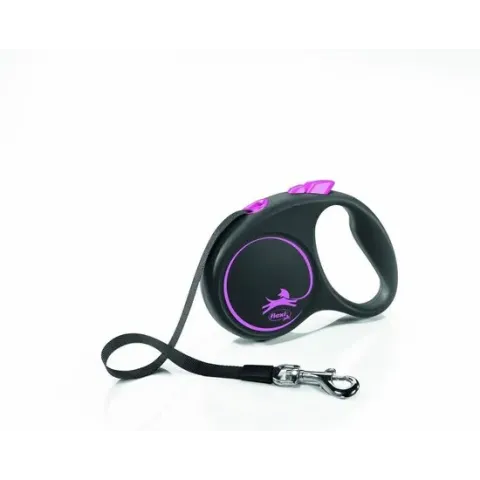 FLEXI | Flexi Rollijn Black Design Tape Roze S 5 meter