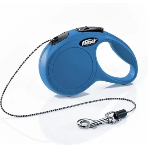 Flexi New Classic Koord - Hondenriem - Blauw - XS - 3 m - (<8 kg)