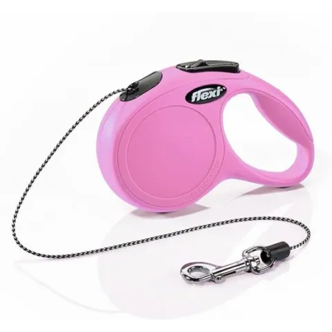 Flexi New Classic Koord - Hondenriem - Roze - XS - 3 m