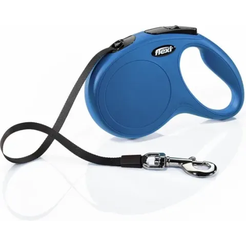 Flexi New Classic Tape - Hondenriem - Blauw - M - 5 m - (<25 kg)