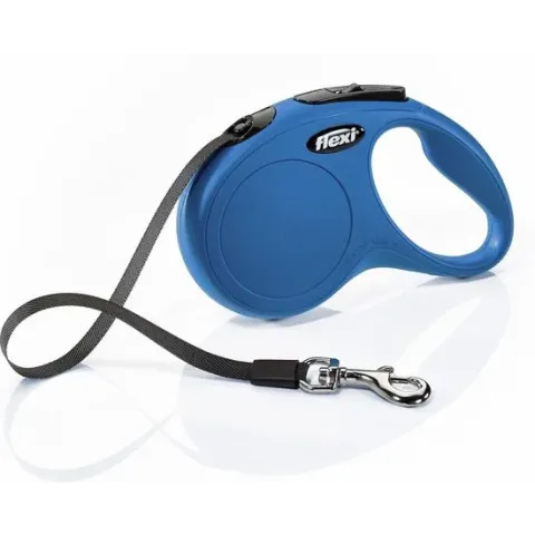 Flexi New Classic Tape - Hondenriem - Blauw - S - 5 m - (<15 kg)
