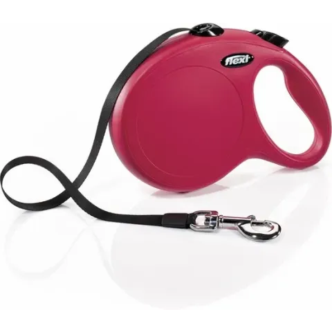 Flexi New Classic Tape - Hondenriem - Rood - L - 8 m - (<50 kg)