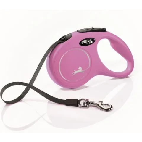 Flexi New Classic Tape - Hondenriem - Roze - S - 5 m