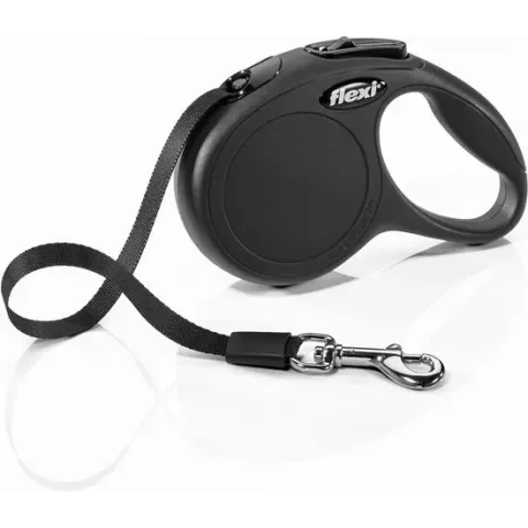 Flexi New Classic Tape - Hondenriem - Zwart - XS - 3 m - (<12 kg)