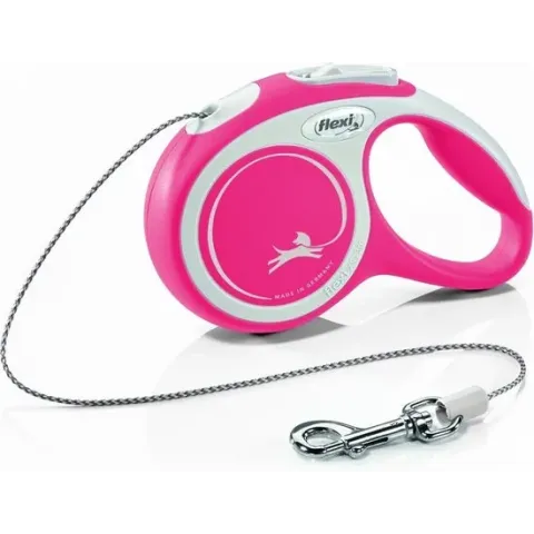 Flexi Rollijn New Comfort Koord Xs 3 m - Hondenriem - Rood&Lichtgrijs