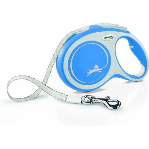 Flexi Rollijn New Comfort Tape L 8 m - Hondenriem - Blauw&Lichtgrijs