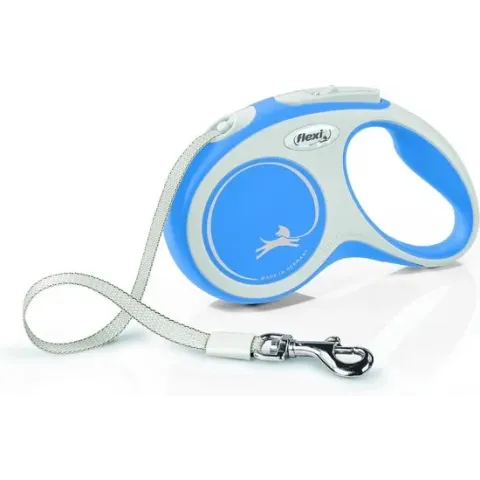 Flexi Rollijn New Comfort Tape S 5 m - Hondenriem - Blauw&Lichtgrijs