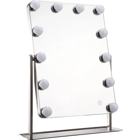 FlinQ Design Hollywood Make-up Spiegel - 360 graden kantelbaar - 12 LED-lampjes - Drie Lichtmodi