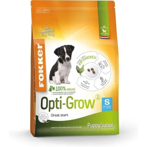 Fokker Dog Opti-Grow S Kip - Hondenvoer - 2.5 kg