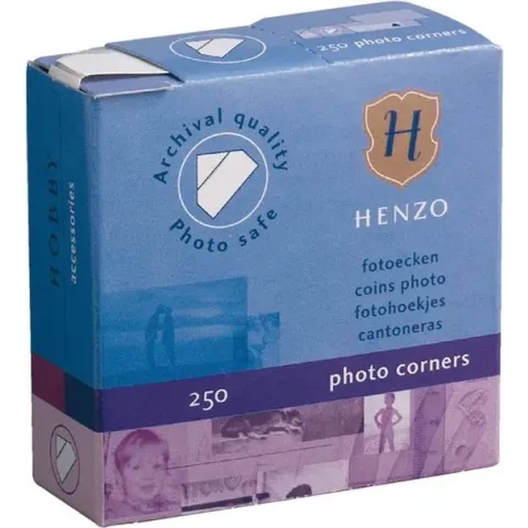 Fotoplakkers - Henzo - Fotohoekjes - 250 stuks - Wit