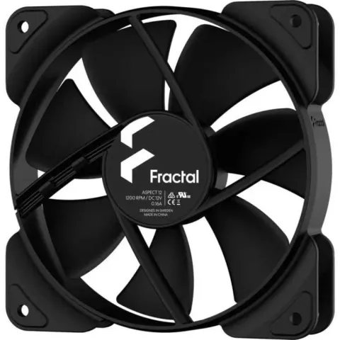 Fractal Design Aspect 12 Black 3-pins fan aansluiting