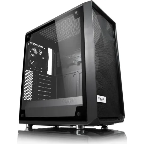 Fractal Design Meshify C – TG Midi-Toren Zwart, Transparant