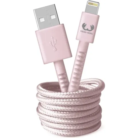 Fresh 'n Rebel - USB - Apple Lightning Fabriq cable  -  2.0m  -  Smokey Pink