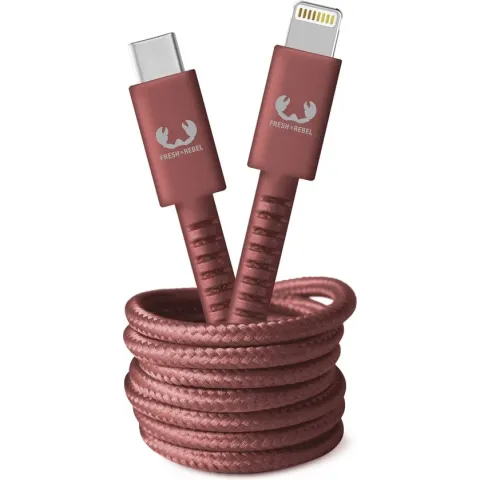 Fresh 'n Rebel - USB-C - Apple Lightning Fabriq cable  -  2.0m  -  Safari Red