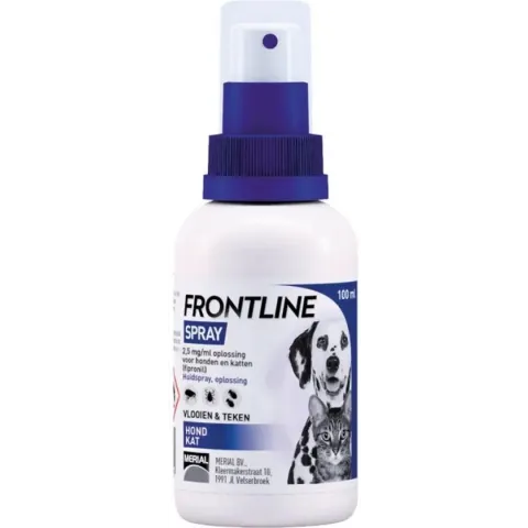 Frontline Spray Anti vlooienmiddel en tekenmiddel - Hond en Kat - 100 ml
