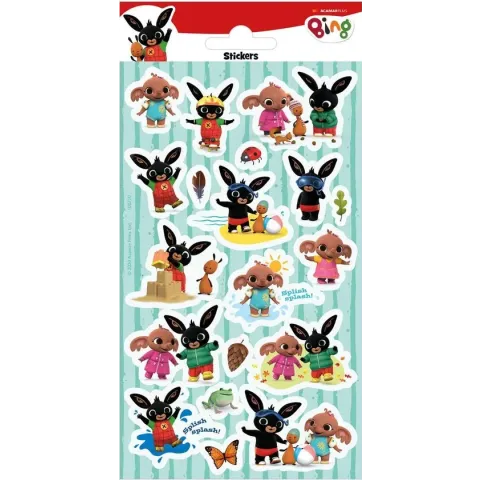 Funny Products Stickers Bing 20 X 10 Cm Papier Blauw 19 Stuks