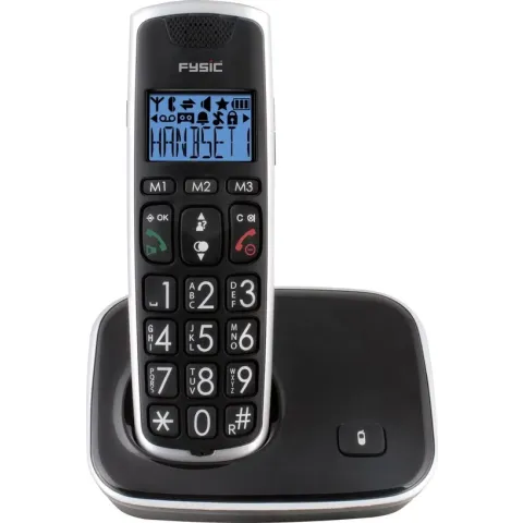 Fysic FX-6000 Big Button Dect Telefoon - Zwart