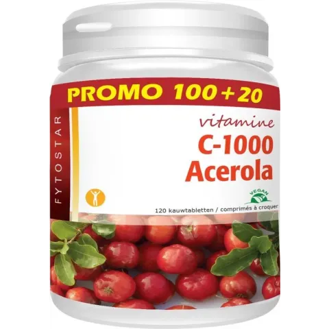 FYTOSTAR Vitamine C 1000 Acerola MAXI 100+20 tab NL/BE