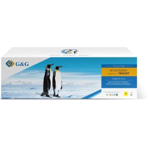 G&G Kyocera TK5240 TK-5240  Tonercartridge Geel 1 stuk(s) Huismerk voor Kyocera Ecosys M5526cdn ECOSYS M5526cdw ECOSYS P5026cdn ECOSYS P5026cdw