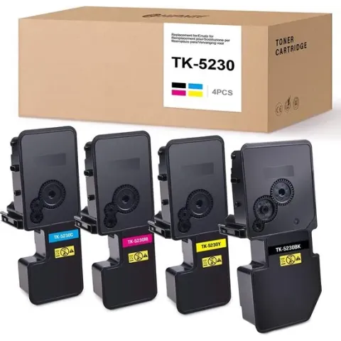 G&G TK5230 Toner Compatibel met Kyocera TK-5230 TK 5230 (Zwart/Cyaan/Magenta/Geel)-4 multipack