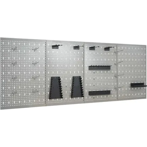 Gaatjespaneel wandgemonteerd 4 st 40x58 cm staal