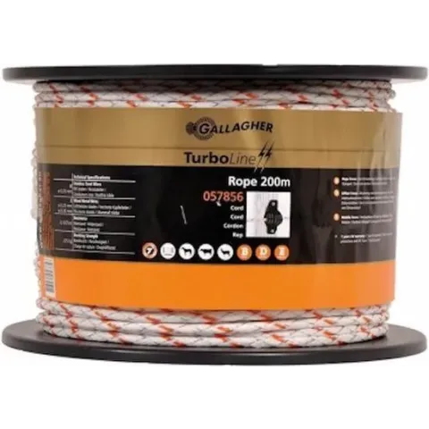 Gallagher Cord TurboLine (6 MM / Wit) - 200 Meter