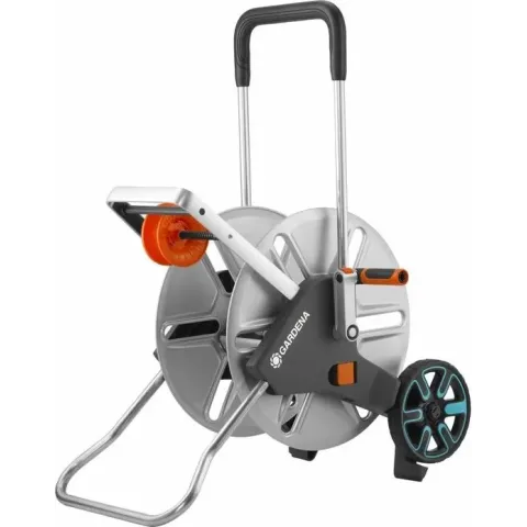 GARDENA AquaRoll  CleverRoll L Easy Metal Slangwagen - Maximaal 100 Meter - Verstelbare Handgreep