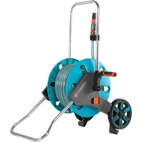 GARDENA AquaRoll M CleverRoll Set Slangenwagen - Incl. 20 Meter Slang - Verstelbare Handgreep