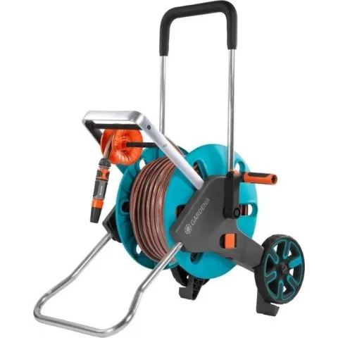 GARDENA AquaRoll M Easy Set Slangenwagen - Incl. 20 m slang - Maximaal 60 m opbergcapaciteit