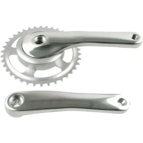 Gazelle Crankstel Linea 38t Aluminium/staal Zilver