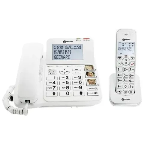 GEEMARC AmpliDECT 295 Combi - Combinatie van vaste telefoon met Antwoordapparaat en Draadloze telefoon - 30 dB geluidsversterking - Geschikt voor slechthorenden en slechtzienden