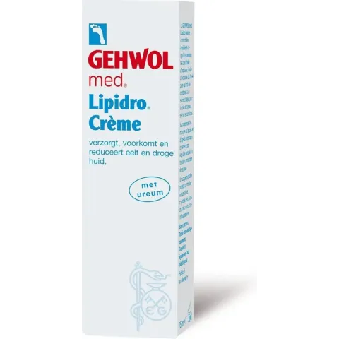 Gehwol Lipidro-Crème - Breng de zeer droge huid weer in goede balans van vet en vocht - Voetcreme - Tube 75ml