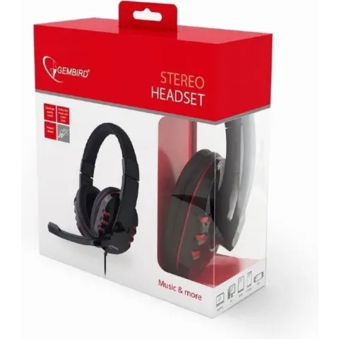 Gembird GHS-402 - Gaming headset met microfoon, glossy zwart