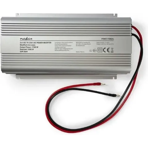 Gemodificeerde Sinus omvormer 24V - 230V 2x stopcontact 1700W