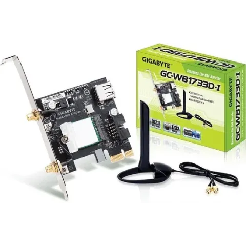 Gigabyte GC-WB1733D-I netwerkkaart & -adapter Intern WLAN / Bluetooth 1733 Mbit/s