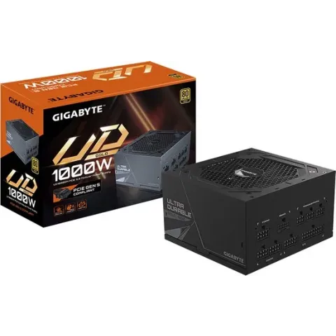 Gigabyte GP-UD1000GM PG5 - Voeding - ATX12V 2.31 - 80 PLUS Gold - 100-240 Volt wisselstroom V - 1000 Watt - actieve PFC - zwart