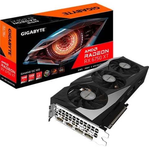 Gigabyte Radeon RX 6750 XT Gaming OC 12G - Videokaart - 12 GB - GDDR6 - PCIe 4.0 x16 - 2x HDMI, 2x DisplayPort
