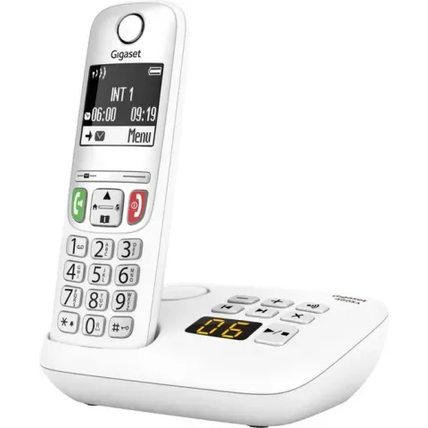 Gigaset A605A - analoge huistelefoon met antwoordapparaat - makkelijk in gebruik - verlichte toetsen -  wit