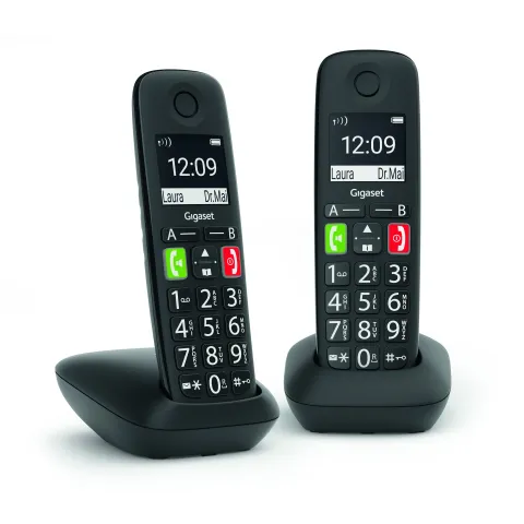 Gigaset E290 Duo Dect telefoon Zwart