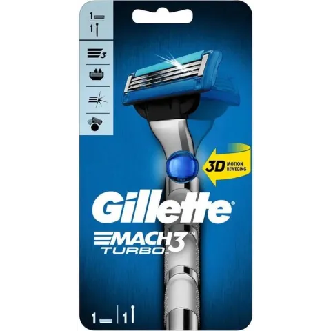 Gillette Mach3 Turbo 3D Scheersysteem Scheermesjes