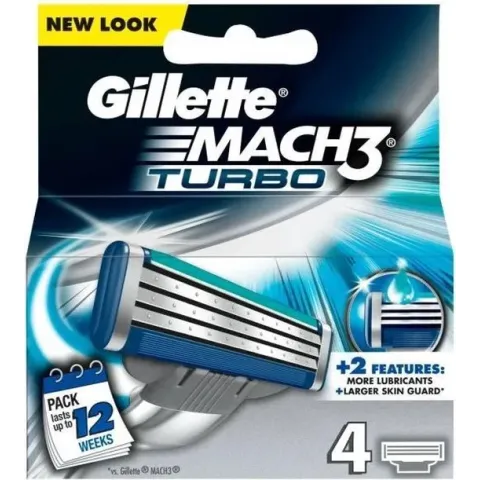 Gillette Mach3 Turbo 4 stuks scheermesjes
