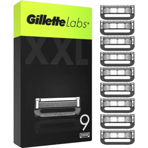 Gillette Navulmesjes Voor GilletteLabs -  Exfoliating Bar En Heated Razor - 9 Scheermesjes