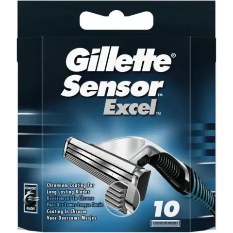 Gillette Sensor Excel Scheermesjes Mannen - 10 Stuks