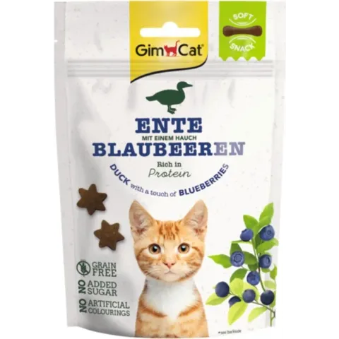 GimCat Kattensnack Soft Eend - Bosbessen 60 gr
