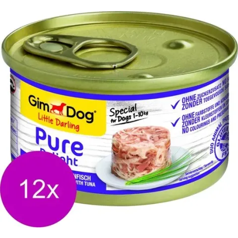 Gimdog Little Darling Pure Delight 85 g - Hondenvoer - 12 x Kip&Tonijn