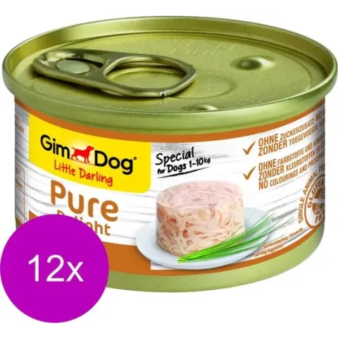 Gimdog Little Darling Pure Delight - Kip - Hondenvoer - 12 x 85 g