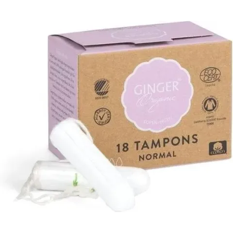 GINGER ORGANIC_Tampons Normal tampony organiczne bez aplikatora 18szt